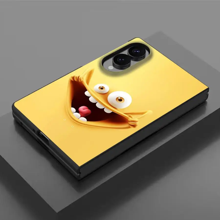 Yellow Expression Phone Shell Funda Case for Samsung Galaxy Z Fold 8 ZFold8 Fold8 Wide ZFold