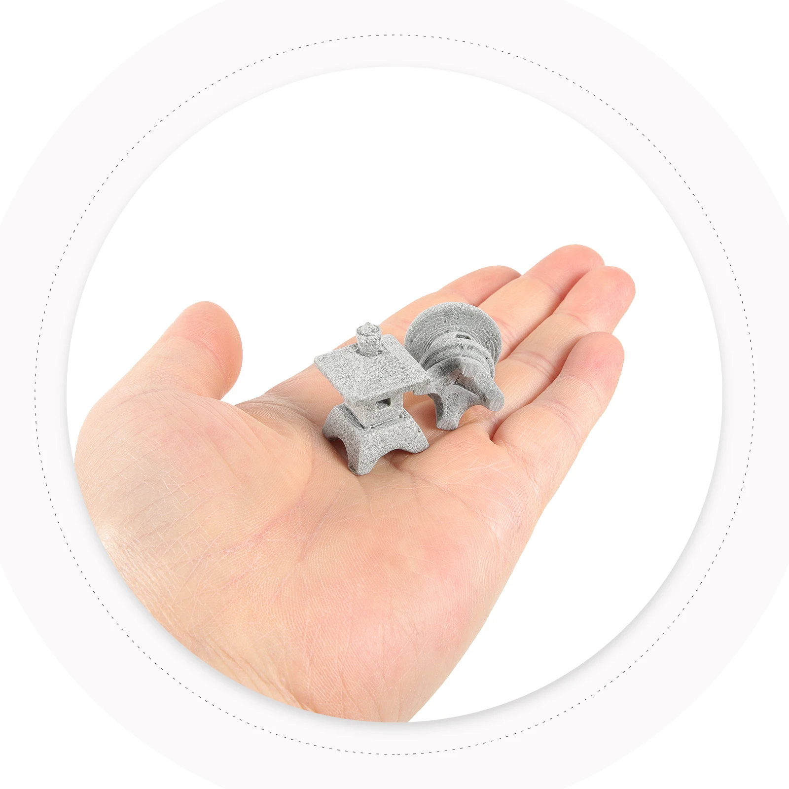 

4pcs Mini Pagoda Statue Sandstone Lantern Stone Sculpture For Garden Decor Diy Micro Landscape Ornament Tiny Pavilion Yard