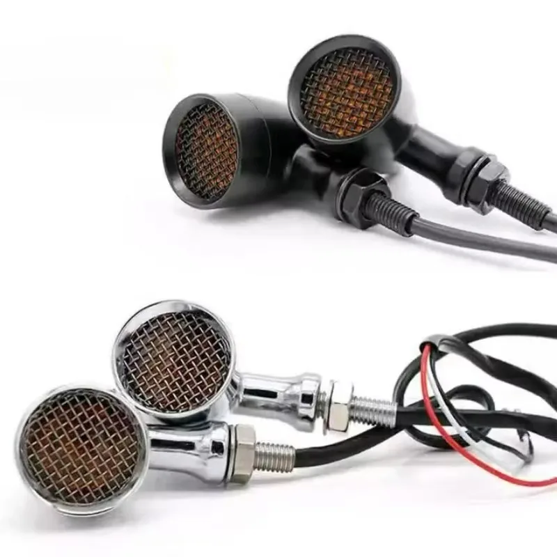 

Pkx For 1 Pairs Motorcycle Bullet Indicators Blinker Lights LampTurn Signals Harley Chopper Cruiser Bobber Cafe