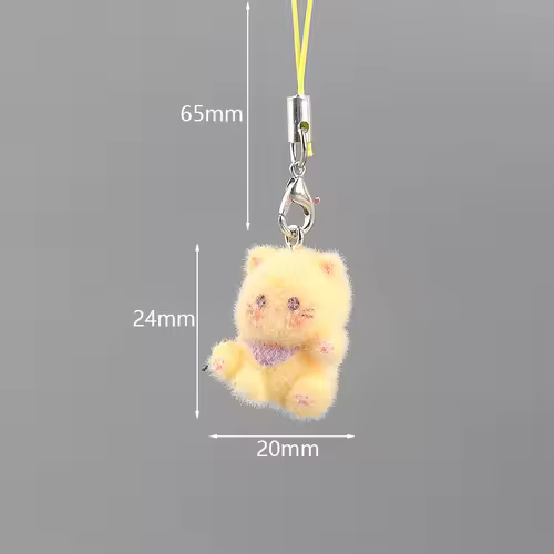 Fluffy Alpaca Elk Capybara Animal Keychains Resin Cartoon Lovely Funny Garlic Goose 3D Doll Pendant Bag Box Car Key Ring Jewelry - Image 13