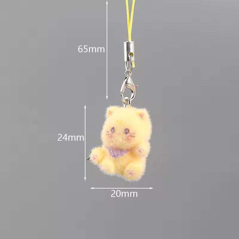 Fluffy Alpaca Elk Capybara Animal Keychains Resin Cartoon Lovely Funny Garlic Goose 3D Doll Pendant Bag Box Car Key Ring Jewelry - Image 13