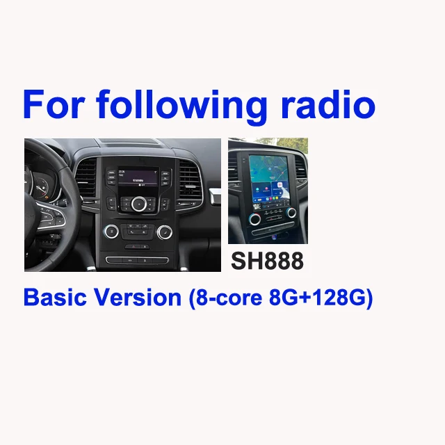 SINOSMART 9,7” matzwart verticaal scherm Android voor Koleos / Talisman / QM6 / SM6 / Megane 4 (2016–2022) Ondersteunt CarPlay