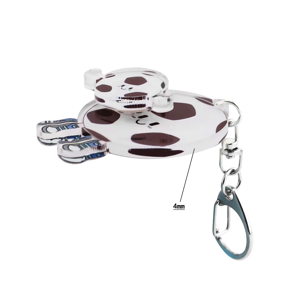 6 個ランダムカラフルなミニフィジェットフィンガースピナー回転キーホルダースポーツスタイル指先スピナーストレスリリーフ感覚おもちゃ