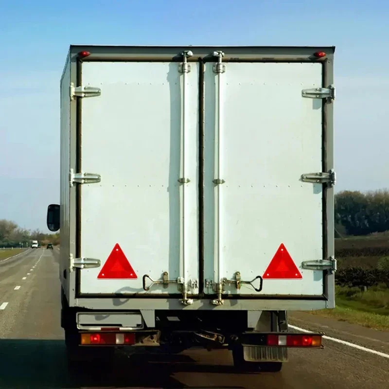 Box Truck Reflective Stickers Car Honeycomb Reflector Vehicle Inspection Reflective Logo Car Rear Plastic Decorative Stickers