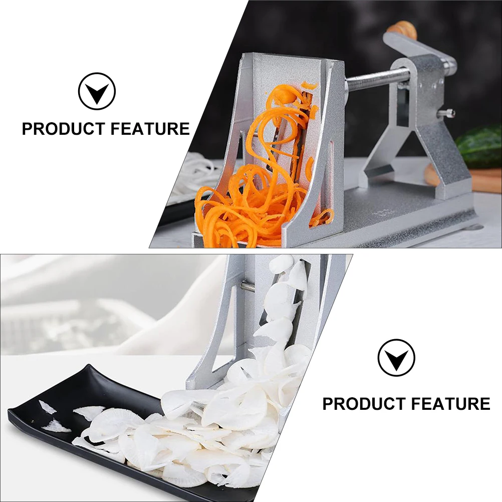 

2pcs Kitchen Grater Tool Stainless Steel Blade Aluminum Alloy Potato Slicer Vegetable Cleaning Manual
