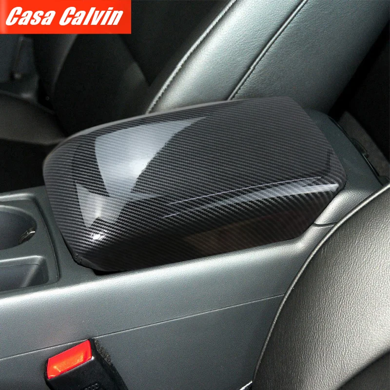 Carbon fiber Car Center Console Tidying Armrest Box Panel Trim Covers Stickers For Audi A4 B8 S4 A5 S5 RS4 2009-2016 Accessories