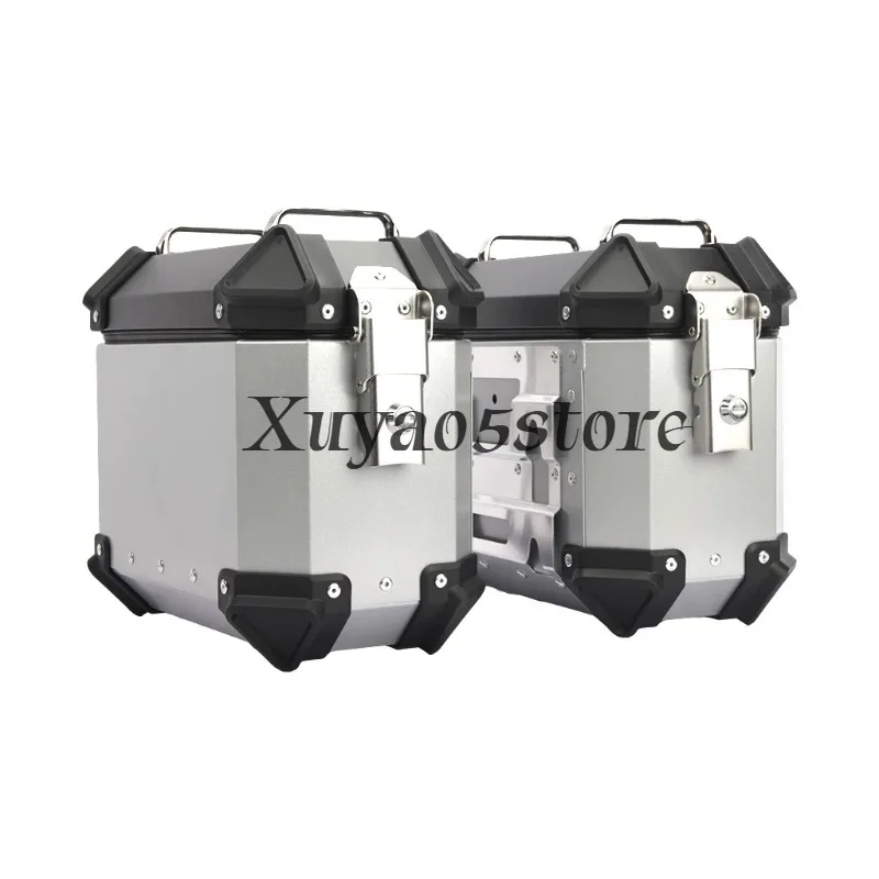 35L Motorcycles Side Saddle Bags Luggage Case Motos Aluminum Alloy Rear Trunk Waterproof Lockable Tool Box Universal 2PCS