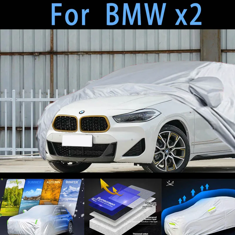 

For BMW x2 Outdoor Protection Full Car Covers Snow Cover Sunshade Waterproof Dustproof Exterior Car cover protection