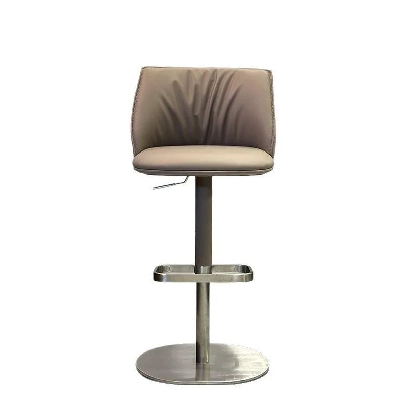 

vbCustomized Modern Purple Leather Bar Stool High Chair with Golden Metal Base - Commercial & Home Use*
