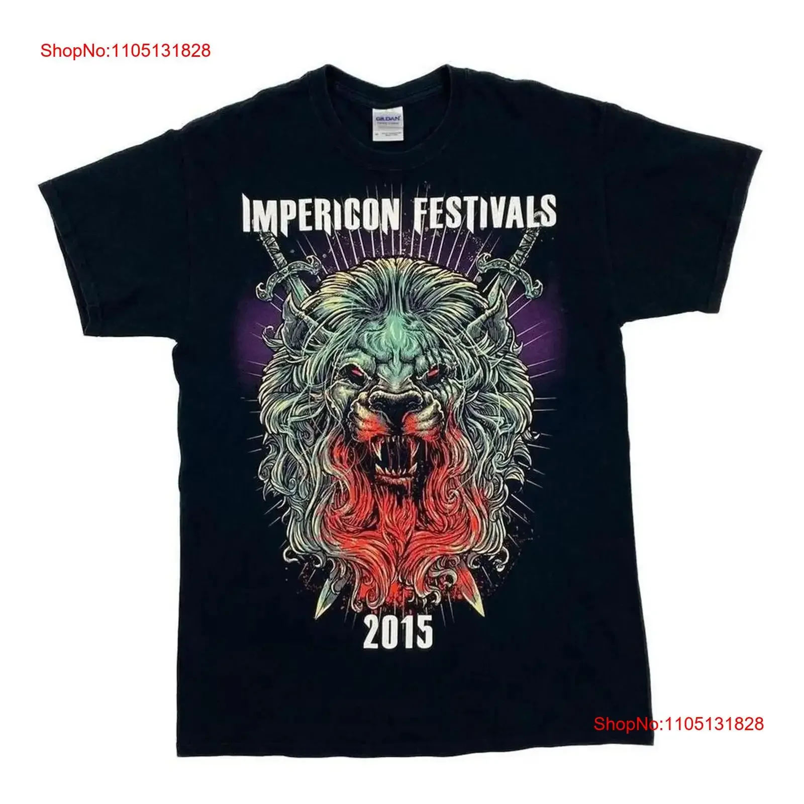 مهرجانات إمبيريكون 2015 المعادن الثقيلة فرقة الموسيقى مهرجان تي شيرت متوسط خمر غسلها الرسم أوم تنفس لينة #1