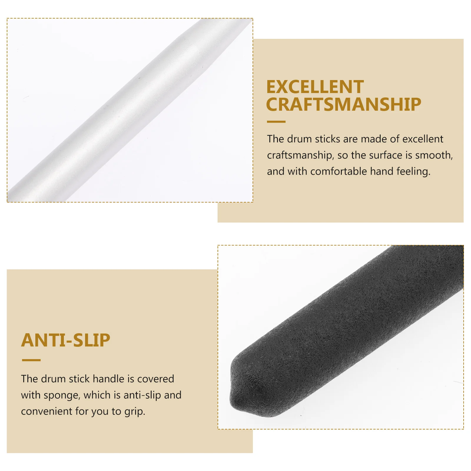 

1Pair Metal Drumsticks 5a Aluminum Alloy Drum Sticks Anti Slip Handle for Snare Jazz Drum Percussion Instrument Accessories