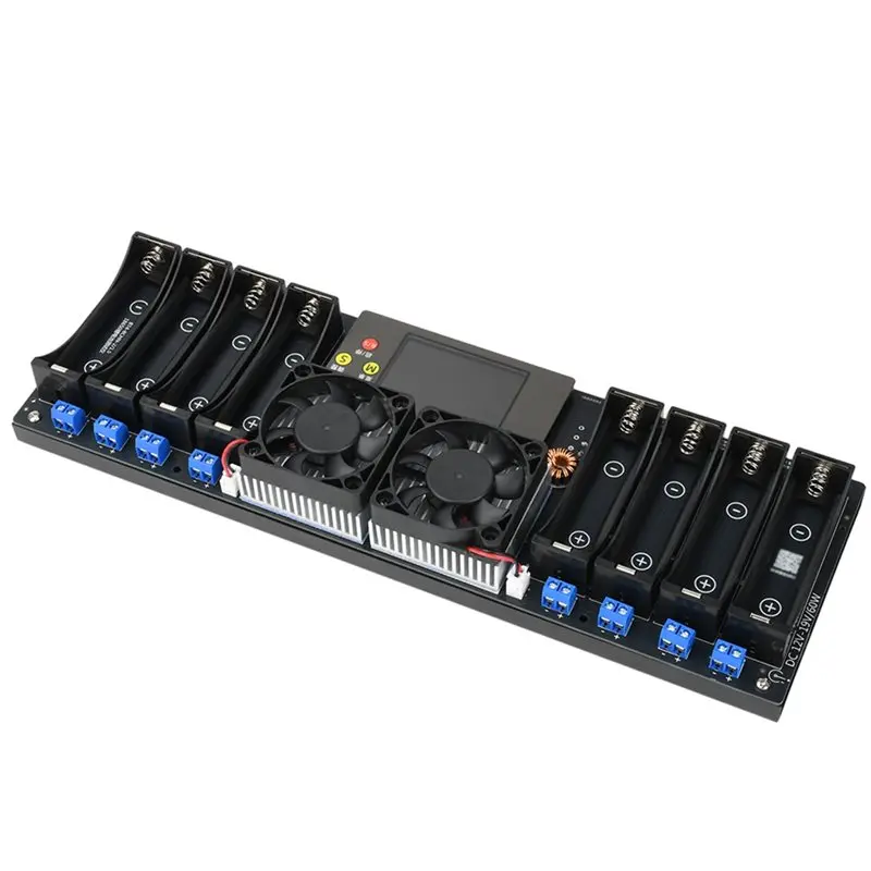 DT21 8 Channel 18650 Battery Capacity Tester DC 12-19V 2.4-Inch Screen Electronic Load Tester Module