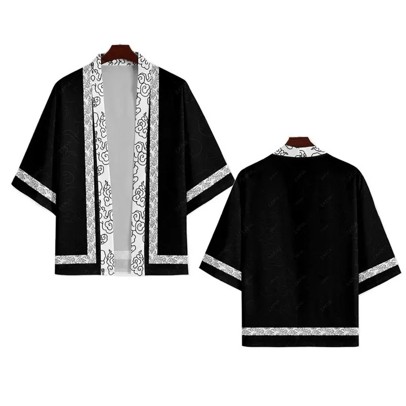 نمط جديد الصينية الرجعية العصرية سترة، كيمونو الرجال النساء نفس النمط 3D الطباعة الرقمية الملابس #2