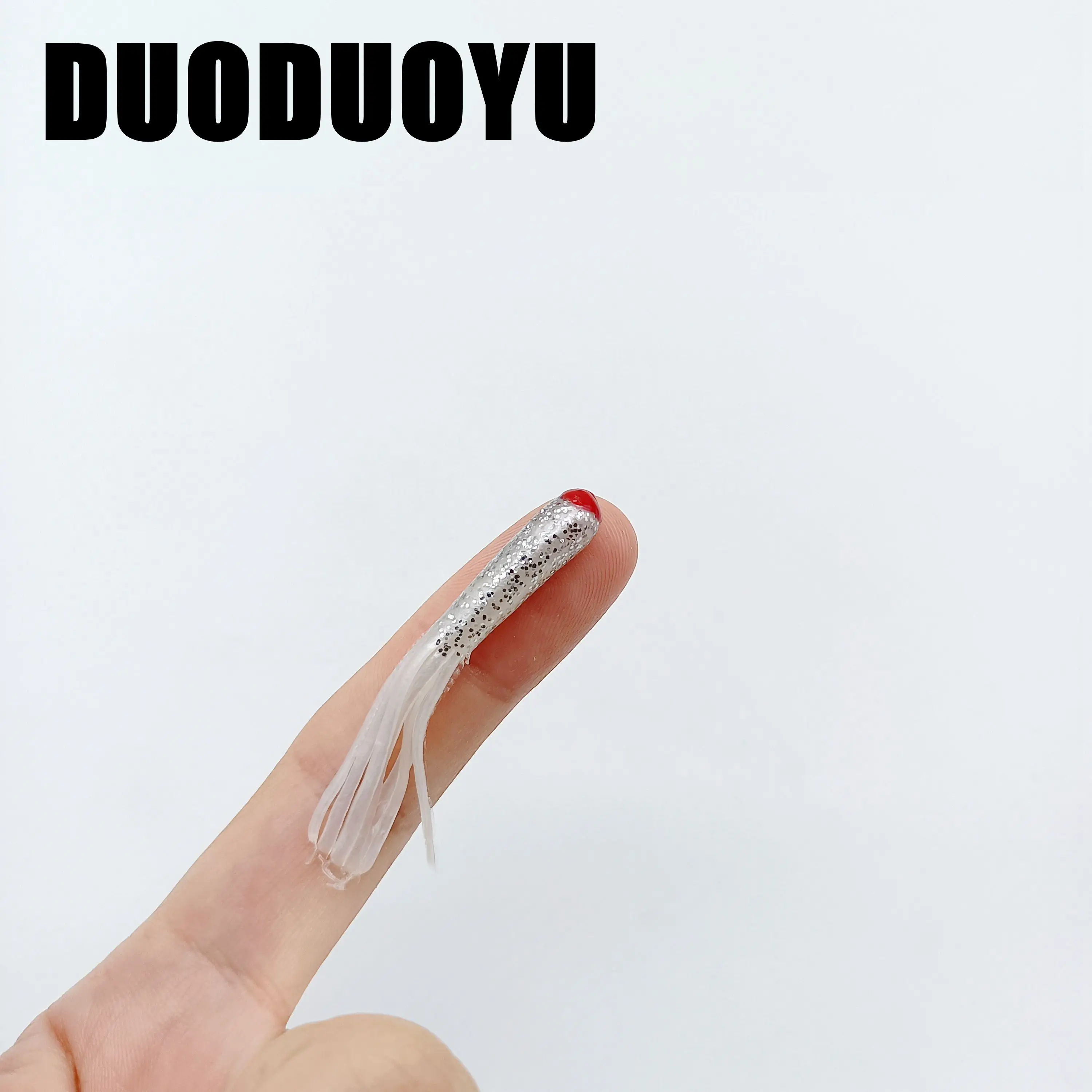DUODUOYU 20PCS Small Soft Worm Fishing Lure 4.5cm Squid Tube Pesca Isca Fishing Lure Bass Artificial Bait Fishing Accessories