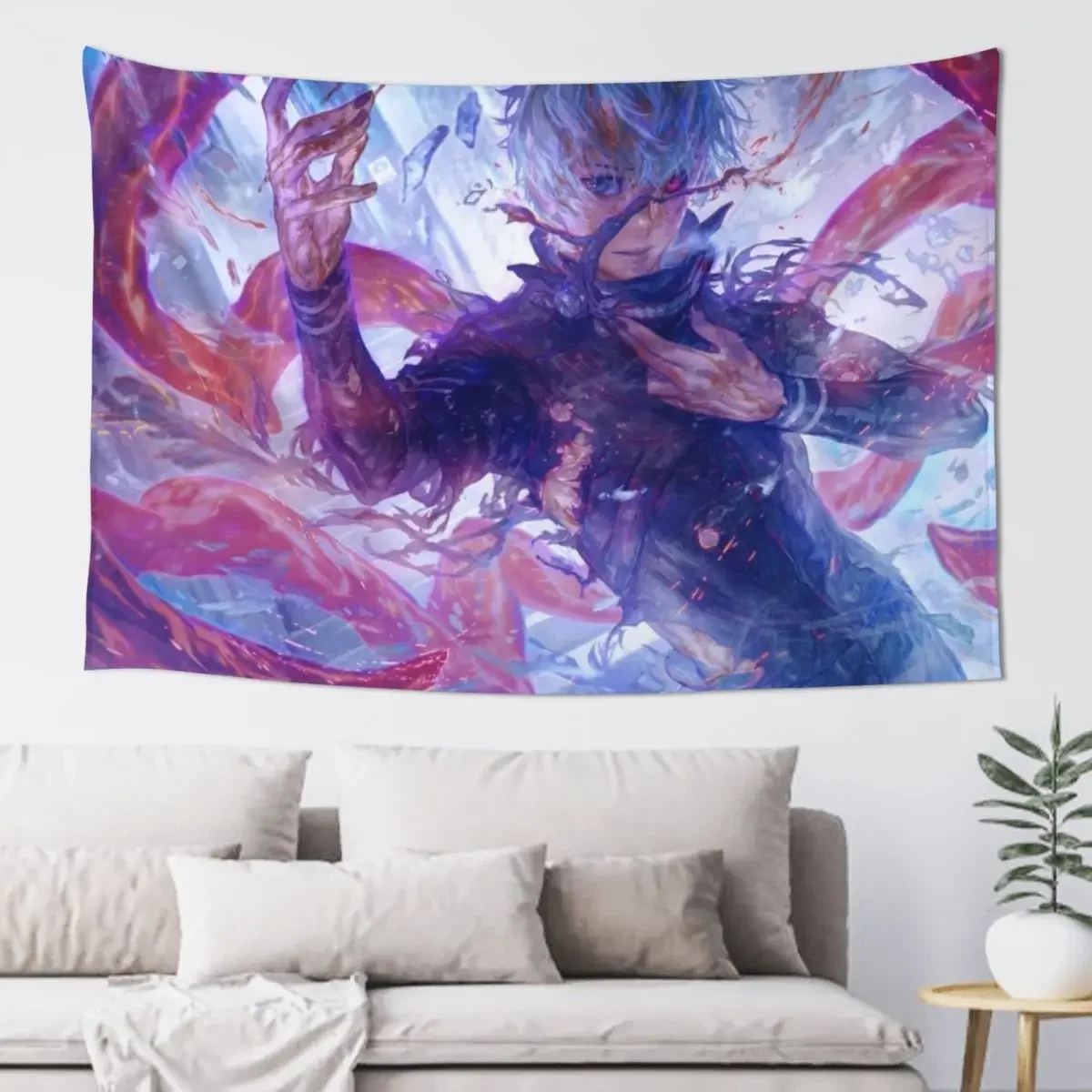 

Ken Kaneki Tapestry Tapete For The Wall Wall Art Room Decorator Aesthetic Room Decorations Tapestry