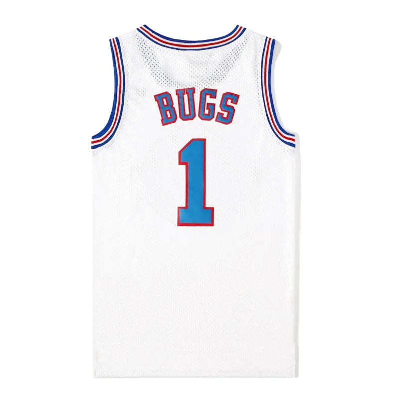 NewMovie Disfraces de cosplay Space-Jam #     23 JD #     1 BUGS #     10 LOLA #     22 camiseta de baloncesto Murray Bunny número cosido AU796