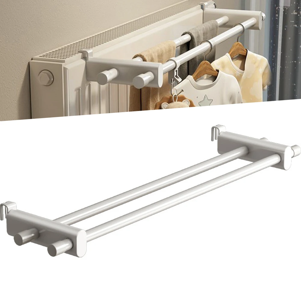 1 Pcs Towel Rail Hanging 50cm Cloth Hanger Storage Holder For 0.3-2m Heating Radiator Bathroom Kitchen Towel Holder