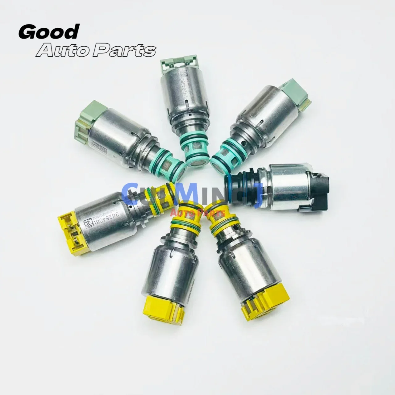 Original Brand New 6T40E 6T40 6T45 6T50 7-Piece Automatic Transmission Solenoid Valve Kit, Suitable for Buick and Chevrolet.