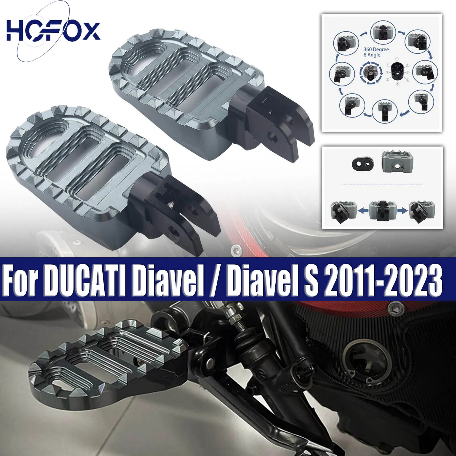 

Rotating Front Footpegs Foot Pegs For DUCATI Diavel / Diavel S 2011-2023