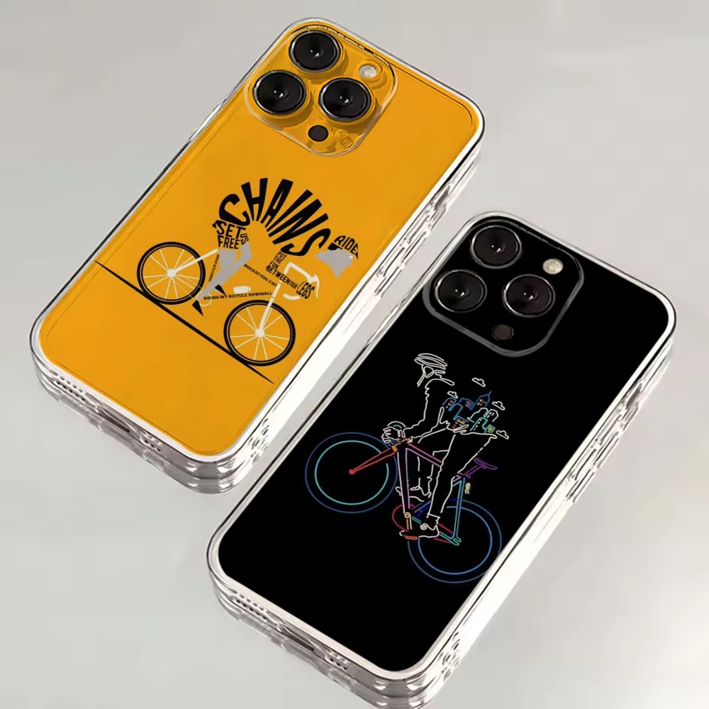 

Tour De France Bicycle Phone Case For iPhone 16,15,14,13,12,11 Plus,Pro,Max,XR,XS,X,7,8 SE,Mini Transparent Silicone Soft
