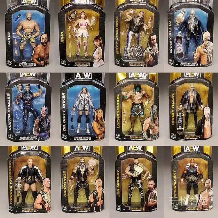 متوفر في المخزون بقعة AEW دمية المصارعة سوبر المنقولة حلقة المصارعة صندوق متحرك #1