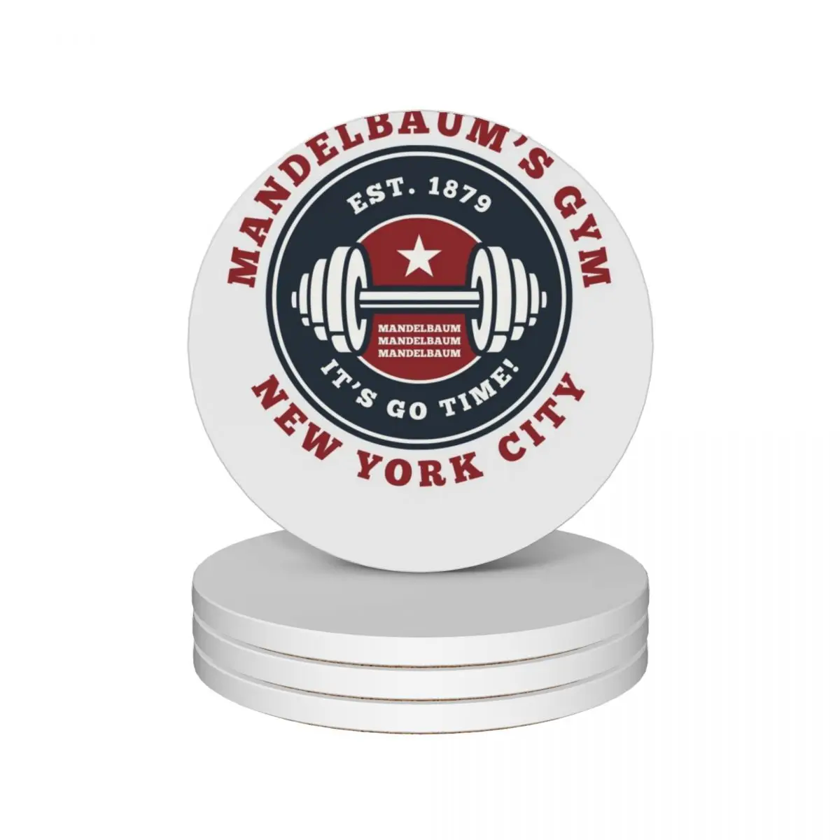 

Mandelbaum's Gym Ceramic Coasters (Set of 4) customized cup holder table decoration and accessories cute Coasters
