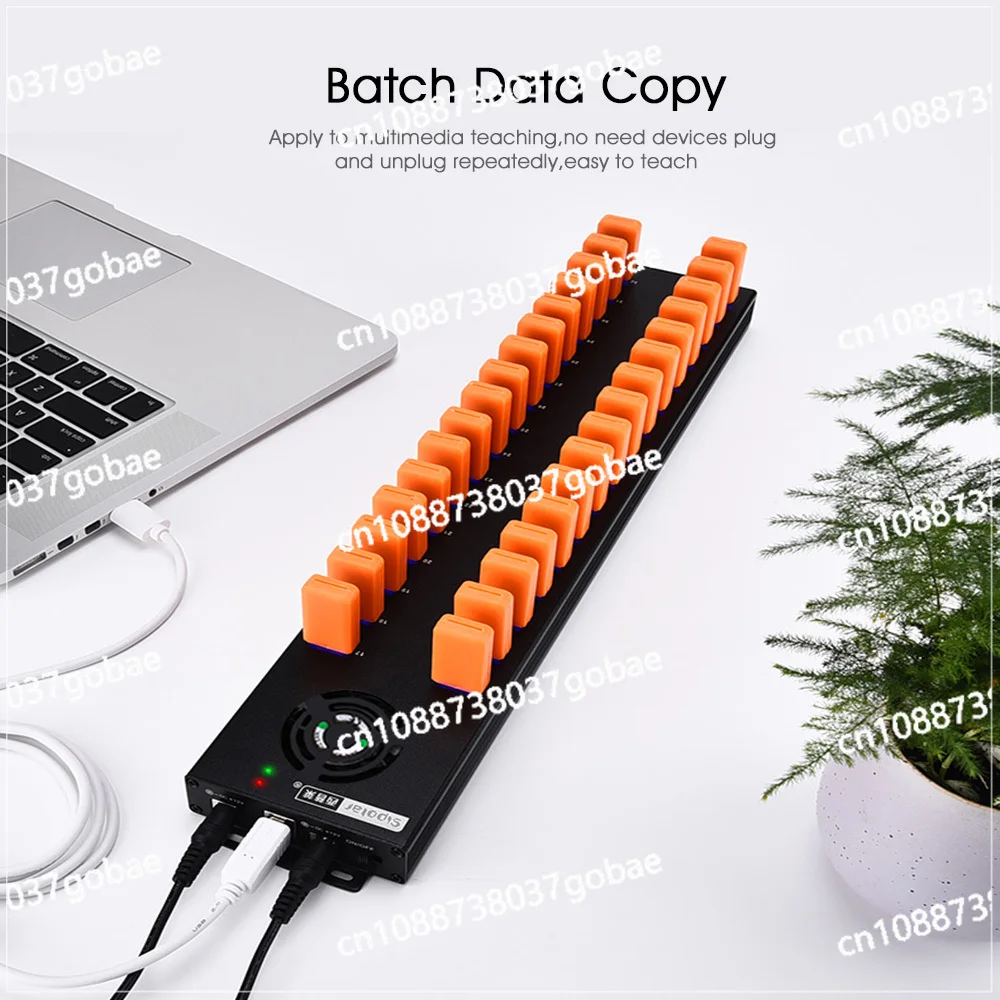 Rugged industrial 32 Port USB 2.0 Hub 30 Charger and Syncs Port with 2pcs 12V 10A Desktop Power Adapter for phones A-832