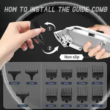 Sejoy Profesionální kombinované sady zastřihovač vlasů Elektrický zastřihovač vlasů Sada pro muže Dobíjecí akumulátorový strojek na stříhání vlasů pro holičství 10 nejlepší prodej profesionální zastřihovač vlasů - №6