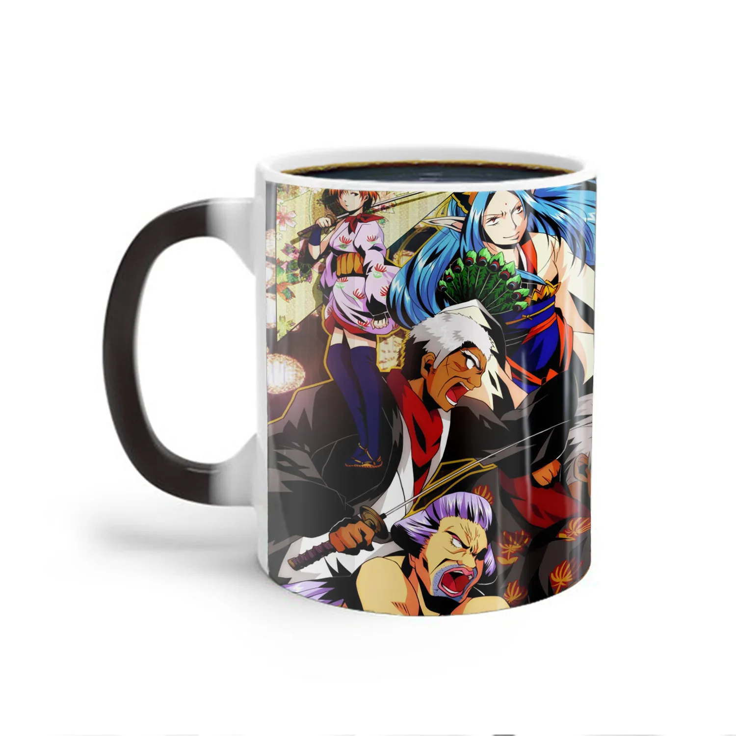 Gintama Discoloration Mug Anime Color Changing Cup Animation Ceramic Coffee Cup Heat Sensitive Milk Tea Mug Novelty Drinkware