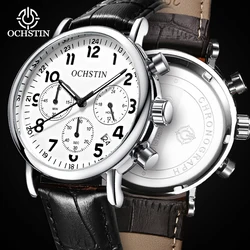 Ochstin prominente celebrity series personality simple watch movimento al quarzo multifunzionale impermeabile reloj hombre da uomo