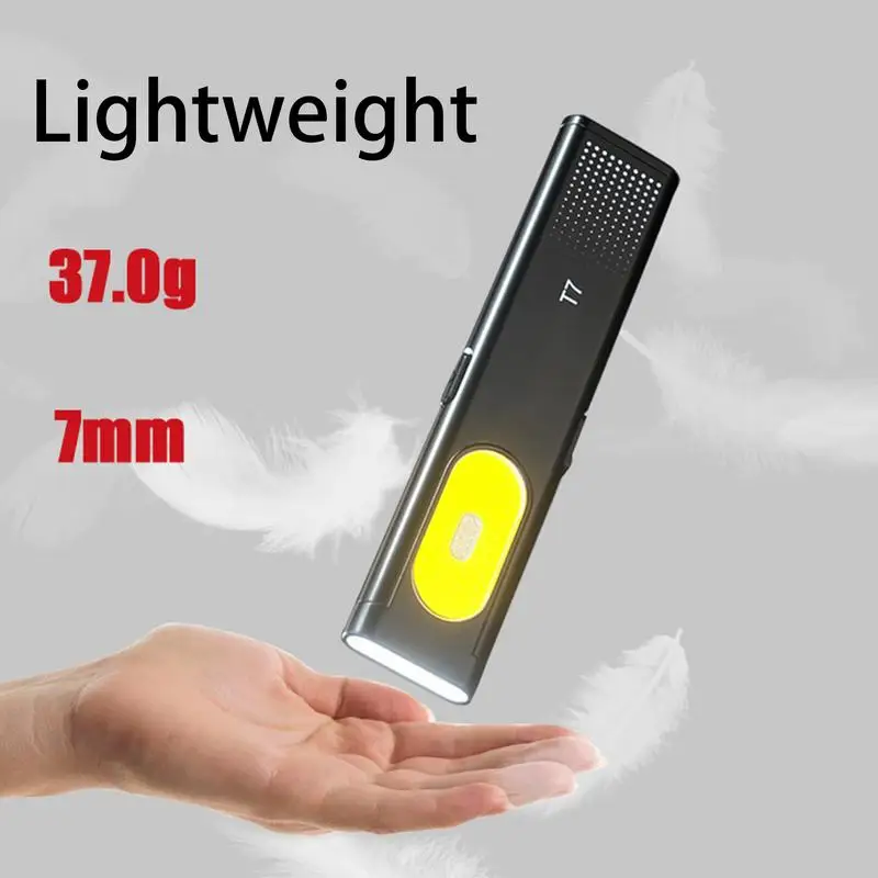 Flashlight High Lumens Rechargeable Pocket Super Bright Small Flash Light Small Camping Flashlights 4 Modes Ultra-Compact For
