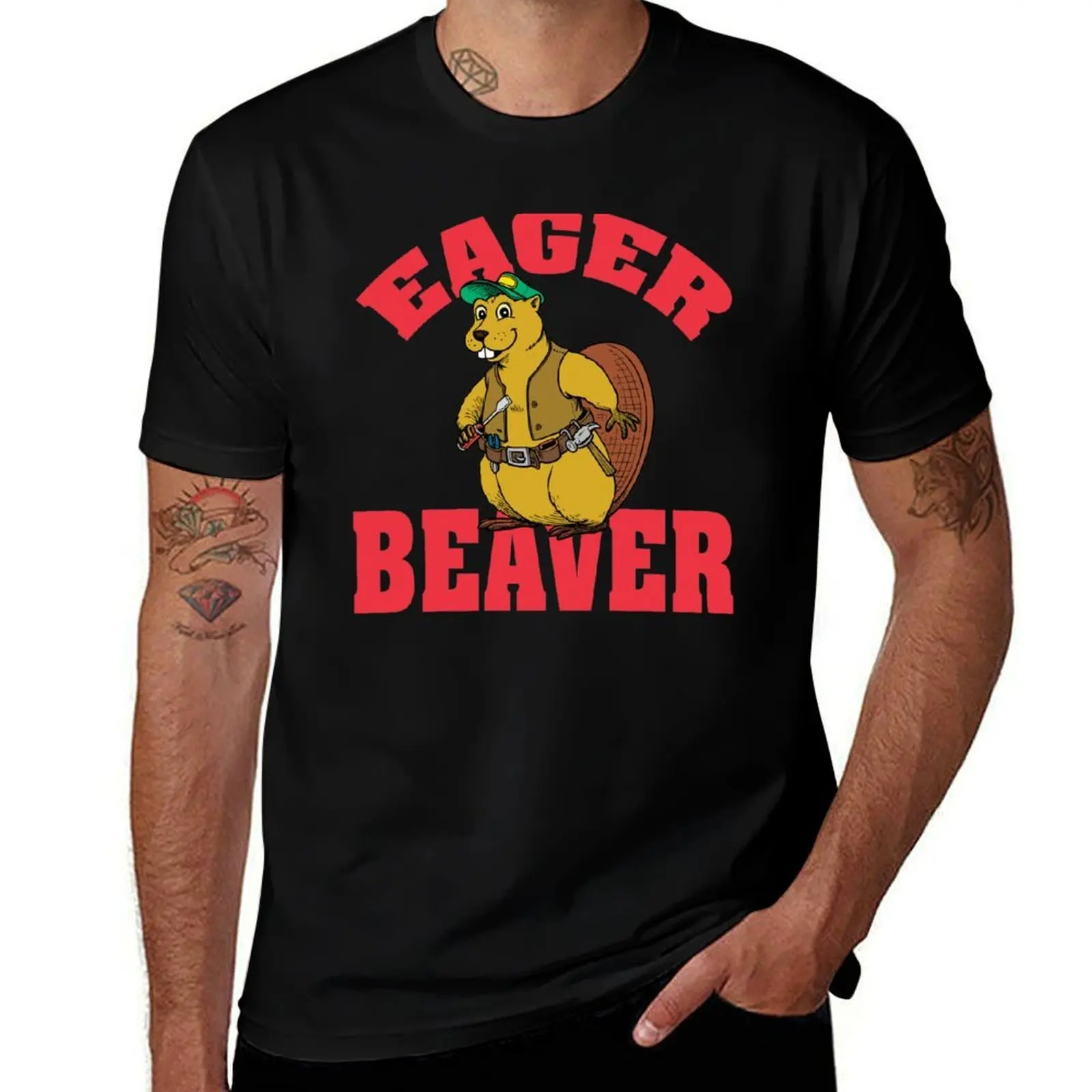 Eager Beaver T-Shirt mens graphic t shirts g man t shirts for men T-Shirt