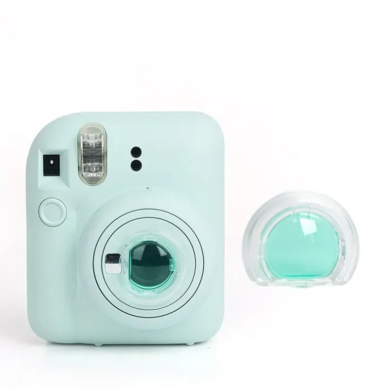 Lente colorida para fujifilm instax mini 12 câmera instantânea, filtro de cor, espelho, acessórios fotográficos, 1 conjunto