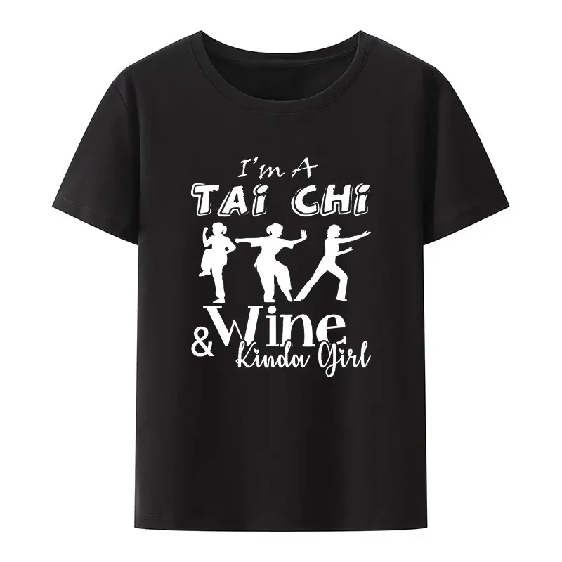 

Женская одежда I'm A Tai Chi Wine Kindov Girl Футболка с модальным принтом Harajuku Удобные топы Женский подарок Ностальгия Goth Camisetas