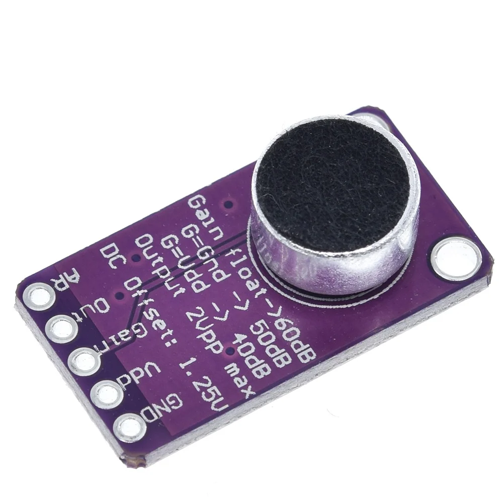 TZT MAX9814 Microphone AGC Amplifier Board Module Auto Gain Control for Arduino Programmable Attack and Release Ratio Low THD