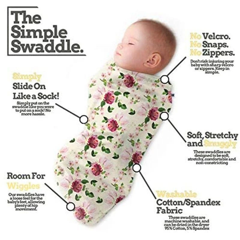 J15U 3 قطعة/المجموعة الوليد الطفل قماط كيس النوم القطن طباعة كيس النوم طفل رضيع لينة التفاف منشفة من القطن الثقيل