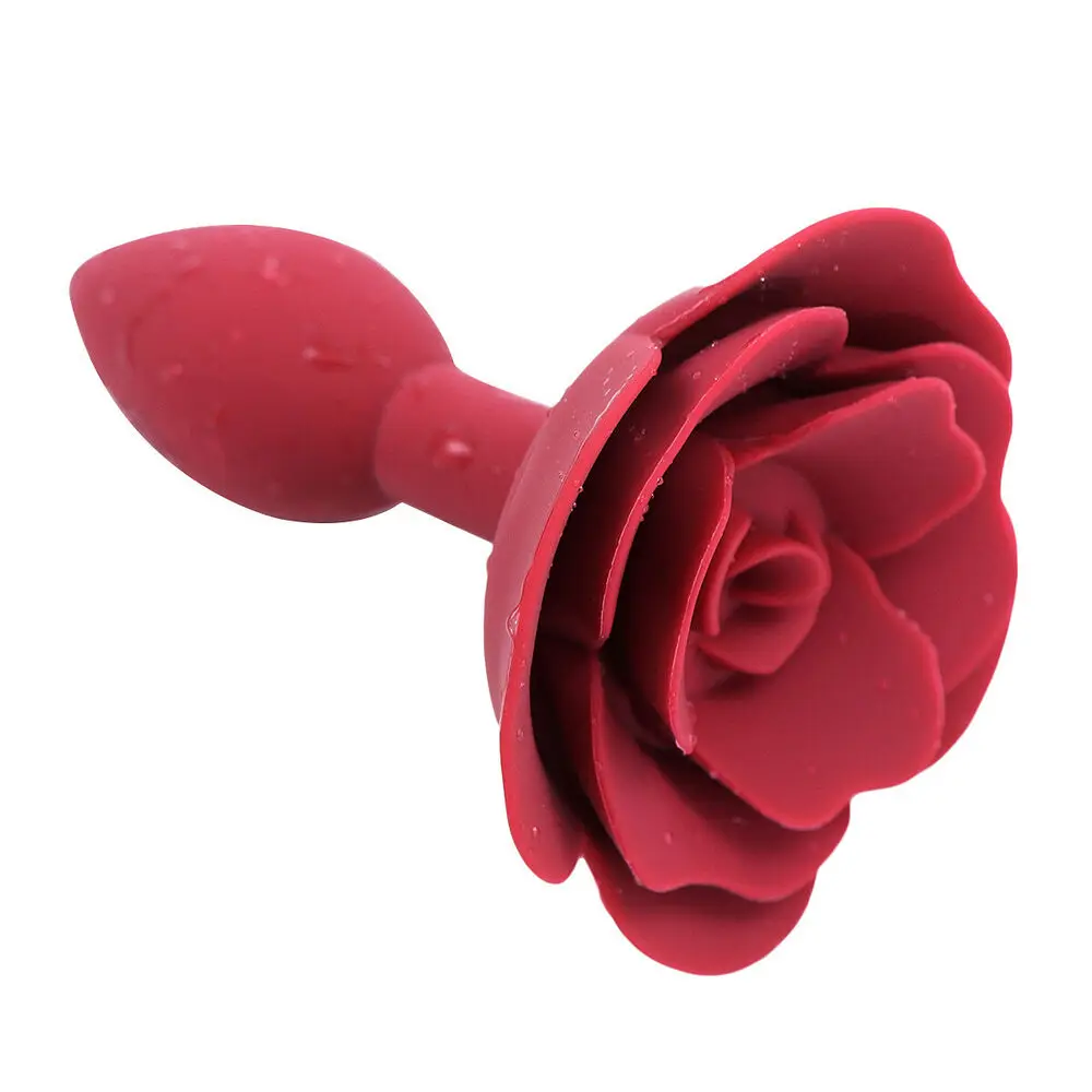 Jouets anaux en silicone souple lisse pour hommes et femmes, fleur de rose, plug anal, masturbateur anal, dilatateur BDSM, massage de la prostate,