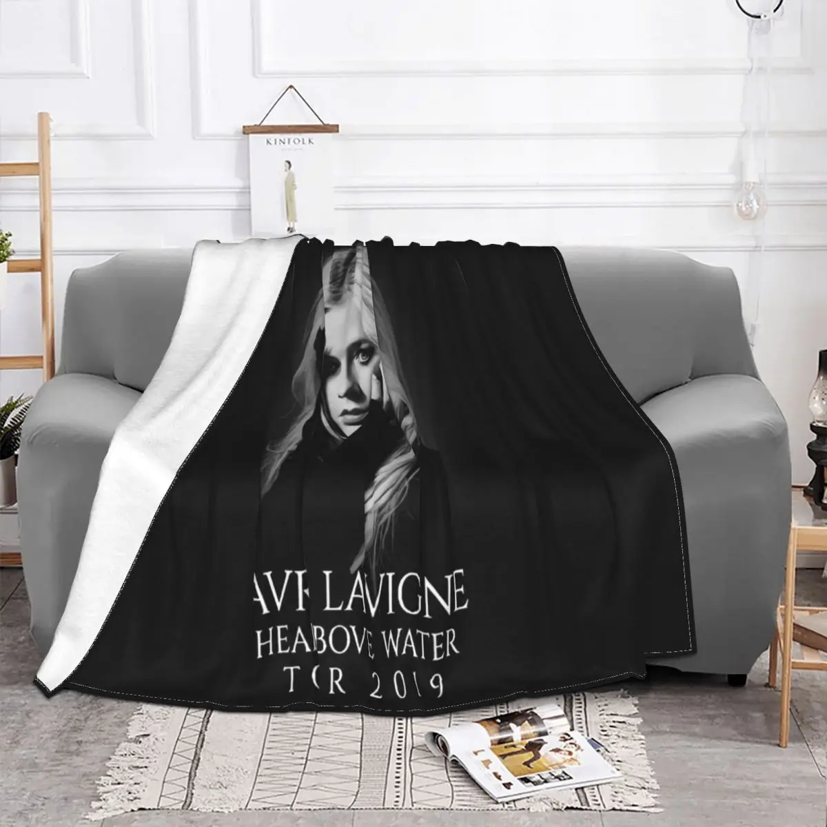 New Avril Lavigne Heads Over Water Tour 2019 Black Tops Xs'3Xl Unisex Latest Spring Throw Blanket