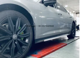 تنورة جانبية RS6 مناسبة لتعديل المحور القياسي Audi A6 A6 C8 لـ 2019 2020 2021 2022 2023 2024 2025
