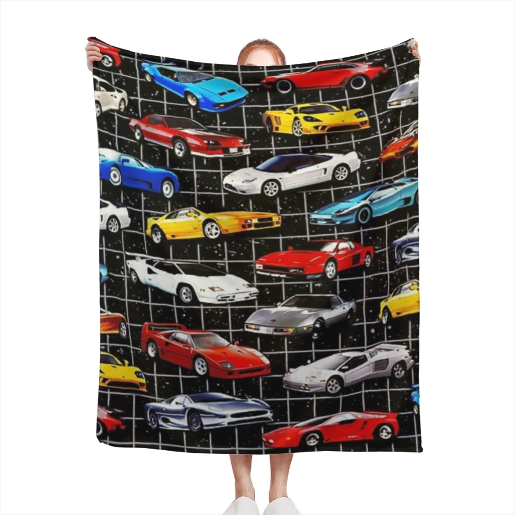 

Dream Cars Blanket Flange Textile Decor Portable Super Soft Throw Blankets for Home Office Plush Thin Quilt