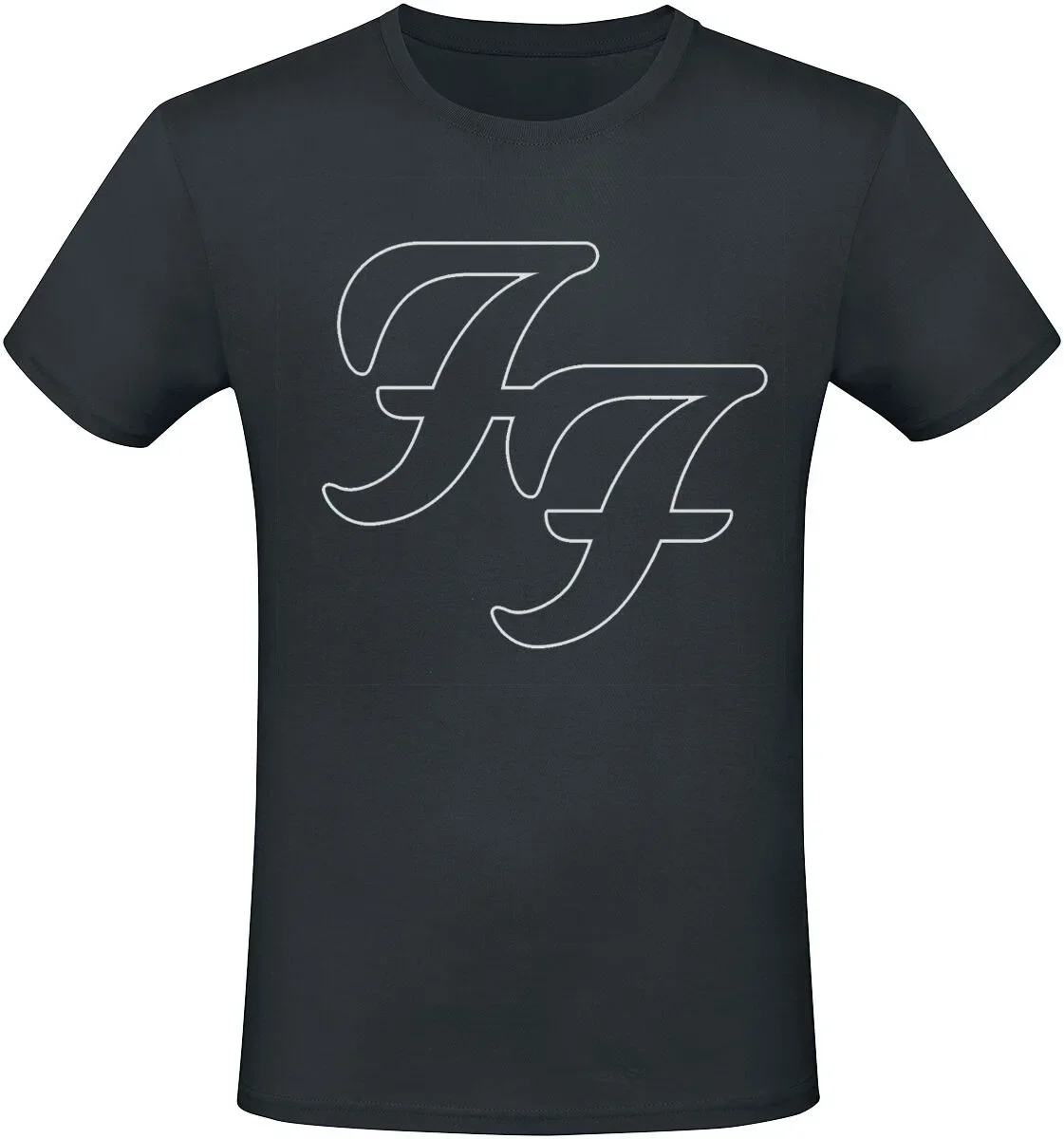 Foo Fighters Vintage T-Shirt mit FF-Logo & Sterndruck, Unisex Rock-Fan-Shirt – Detail 3