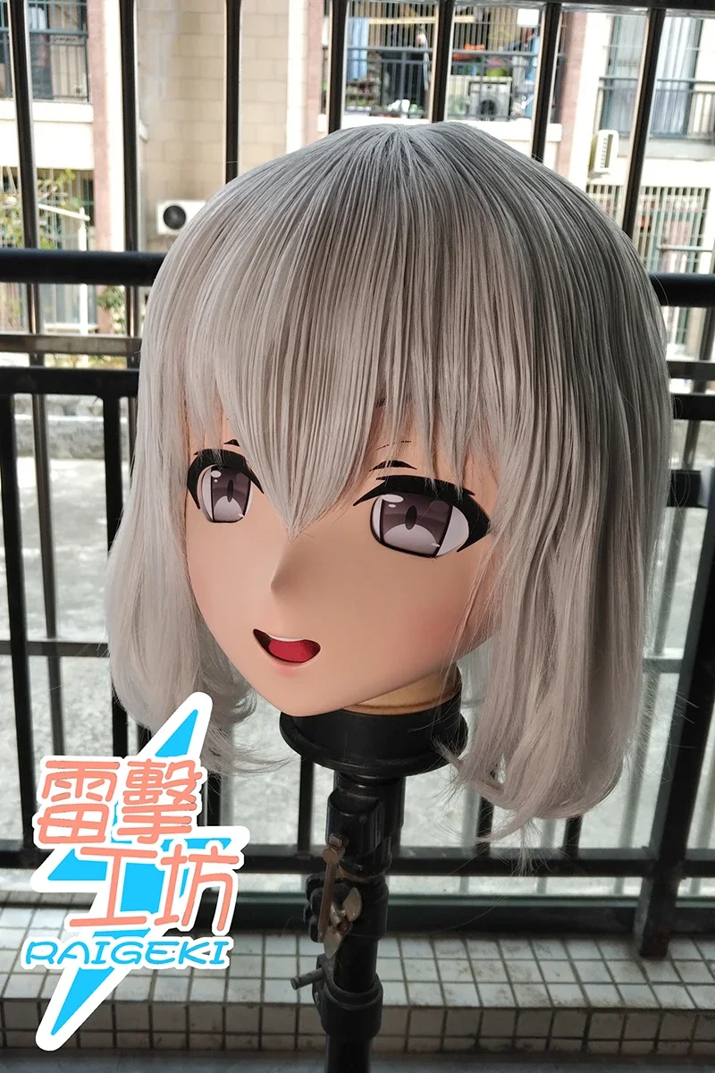 (RAIGEKI MAKS 08) Resin 3/4 Head Female/Girl Kigurumi Anime Cosplay Masks Crossdress Japan Role Lolita Crossdresser DOLL BJD Cos