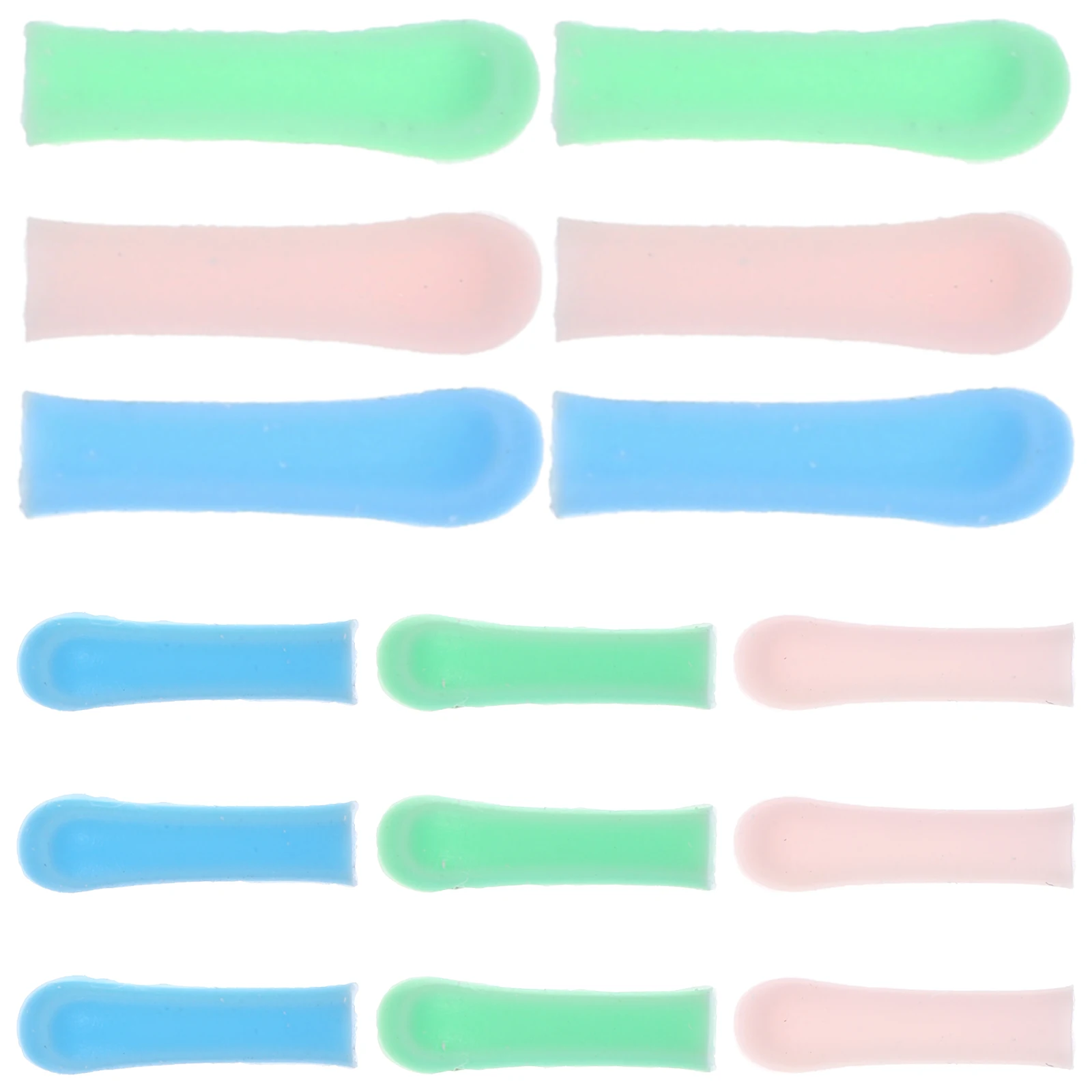 

15pcs Visual Ear Spoon Covers Soft Silicone 3 5MM 3 9MM Blue Green Pink Wax Removal Tool Ear Cleaning Accessories