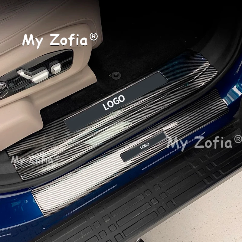 For Jetour G700 2025 2026 Car ABS Carbon fieber Trunk Door Guard Strips Plate Door Sill Scuff Threshold Protector Cover  Sticker