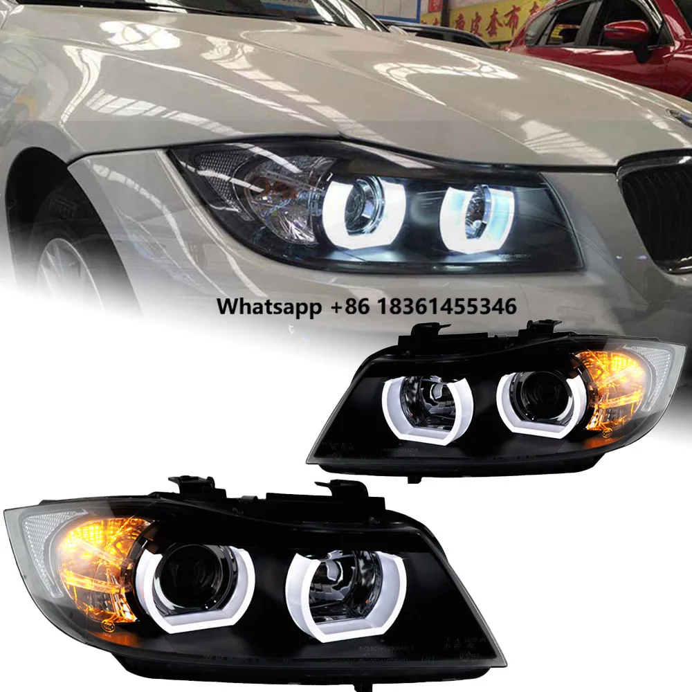 

AKD Car Styling for E90 Headlights 2005-2012 320i 318i 323i 325i Headlight DRL Head Lamp Angel Eye Bi Xenon Beam Accessories
