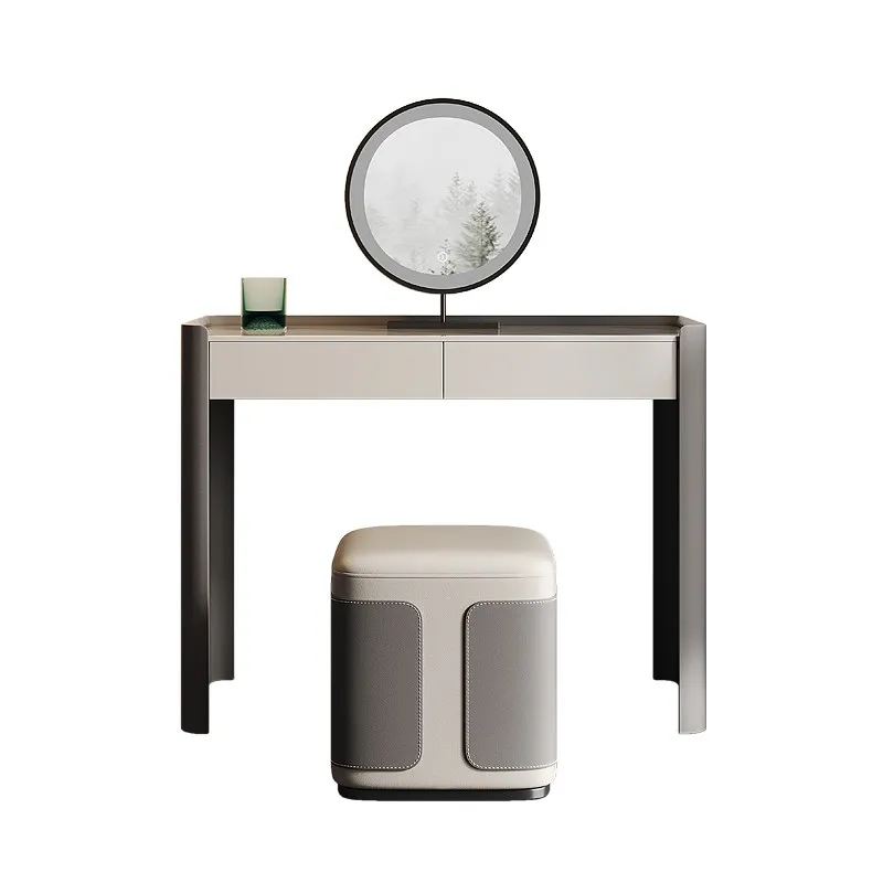 

Small apartment dresser makeup mirror bedside small dresser storage cabinet integrated makeup table