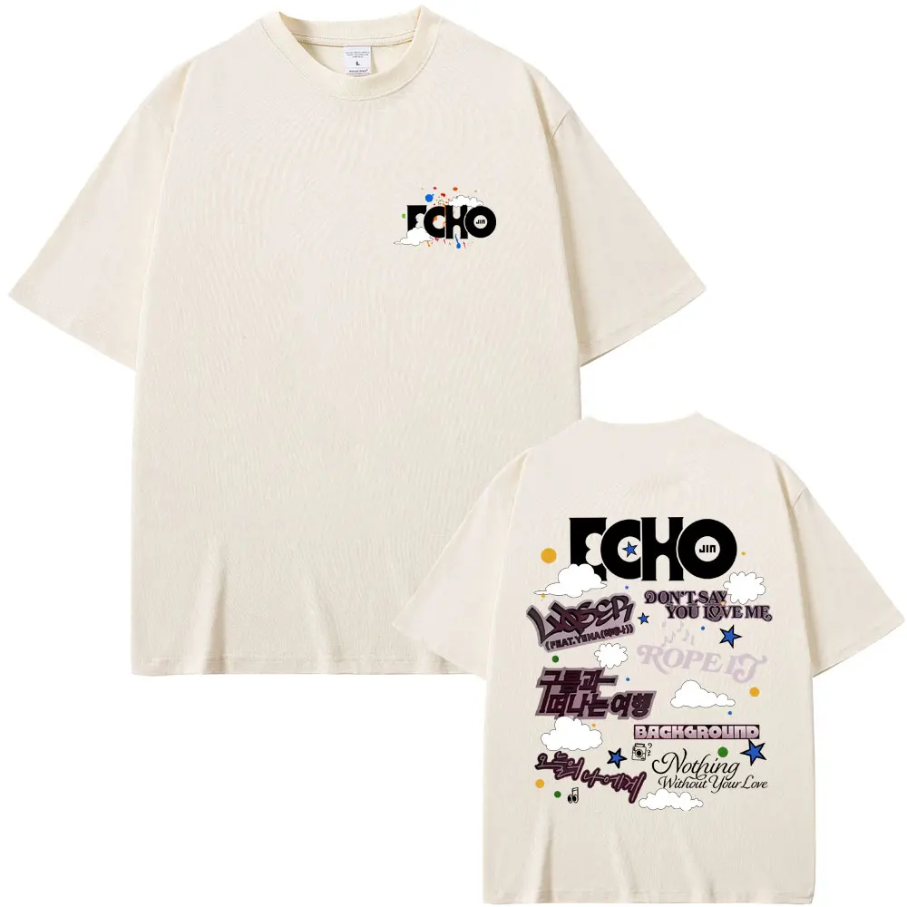 

Jin Echo Kpop Korean Singer T-shirt Runseokjin EP Tour 2025 T-shirts Men Women Casual Oversized T Shirt Men's Fashion Streetwear