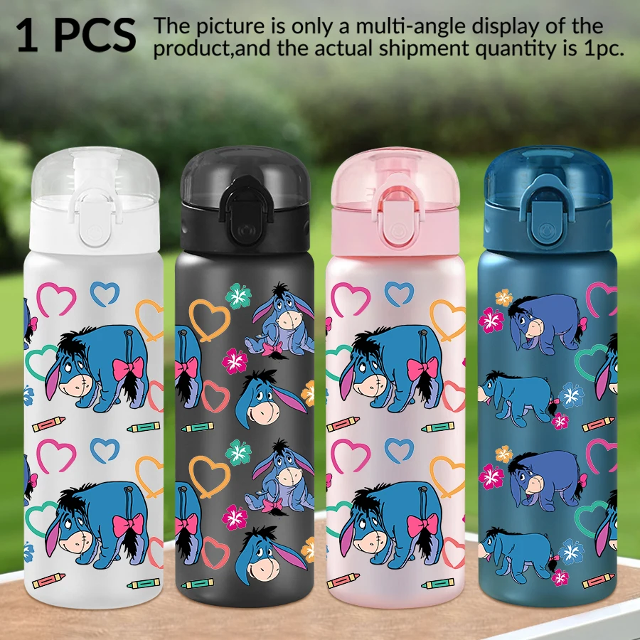 

1 шт., пластиковая бутылка для воды Disney, Tigger, Eeyore, узор 26 унций, спортивная чашка для воды на открытом воздухе, подарок на день рождения/повернення домой