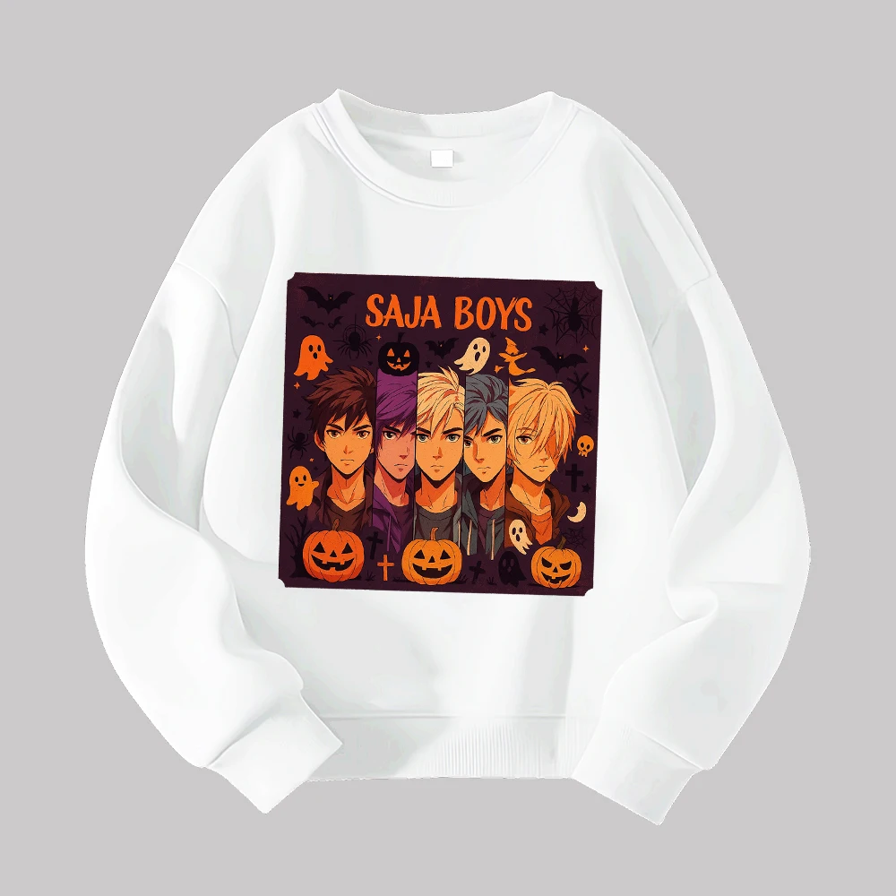 

Halloween Saja Boys Graphic Sweatshirt Men's CasualSweater Anime Character Printed Pullover Streetwear Autumn Top