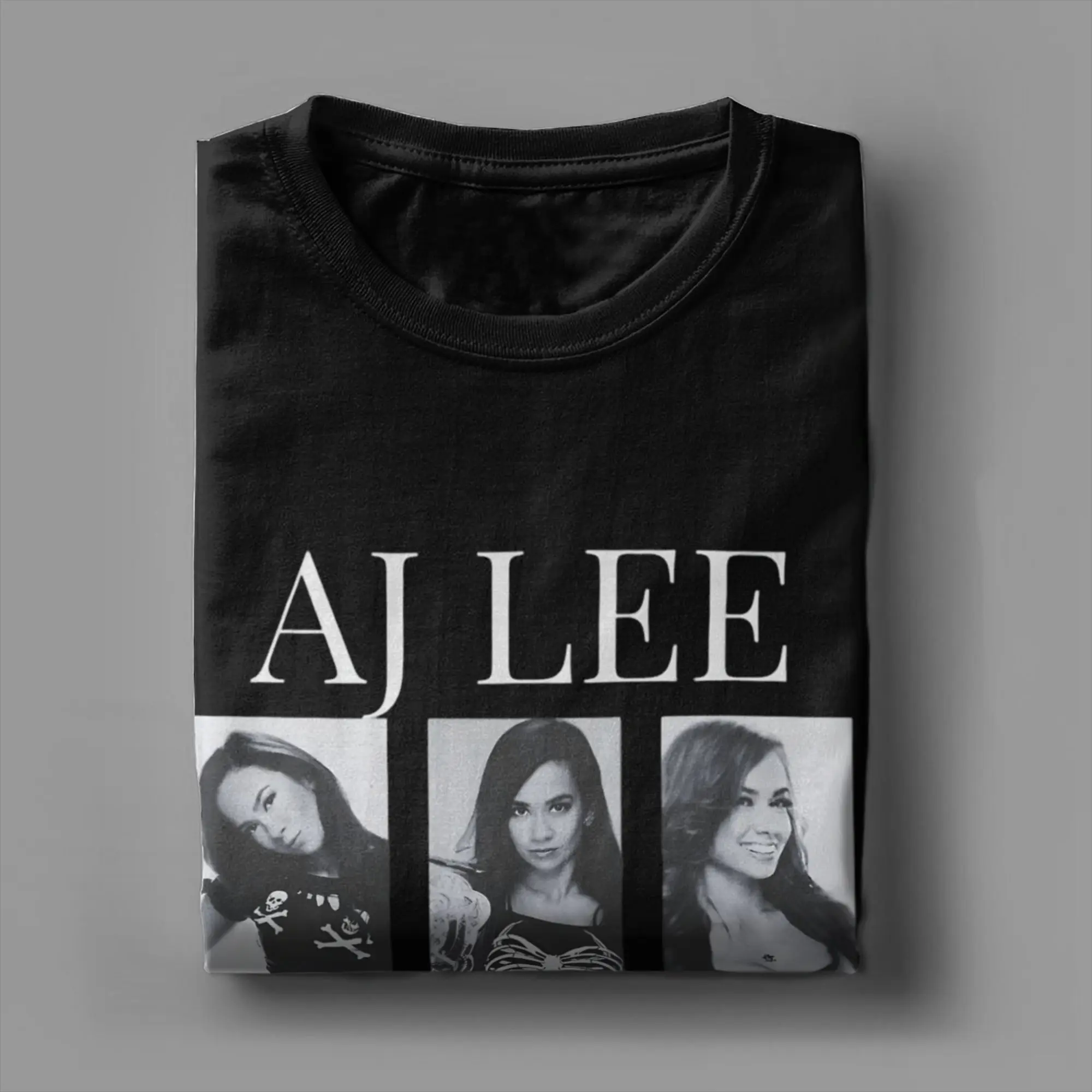 الرجال AJ Lee فتاة قوية المصارعة تي شيرت 100% ملابس قطنية مضحك قصيرة الأكمام الياقة المستديرة تي شيرت هدية عيد ميلاد تي شيرت